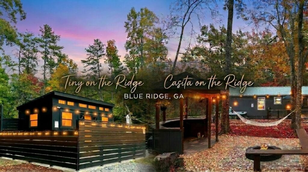 Blue Ridge GA rentals with hot tub on a peaceful ridge