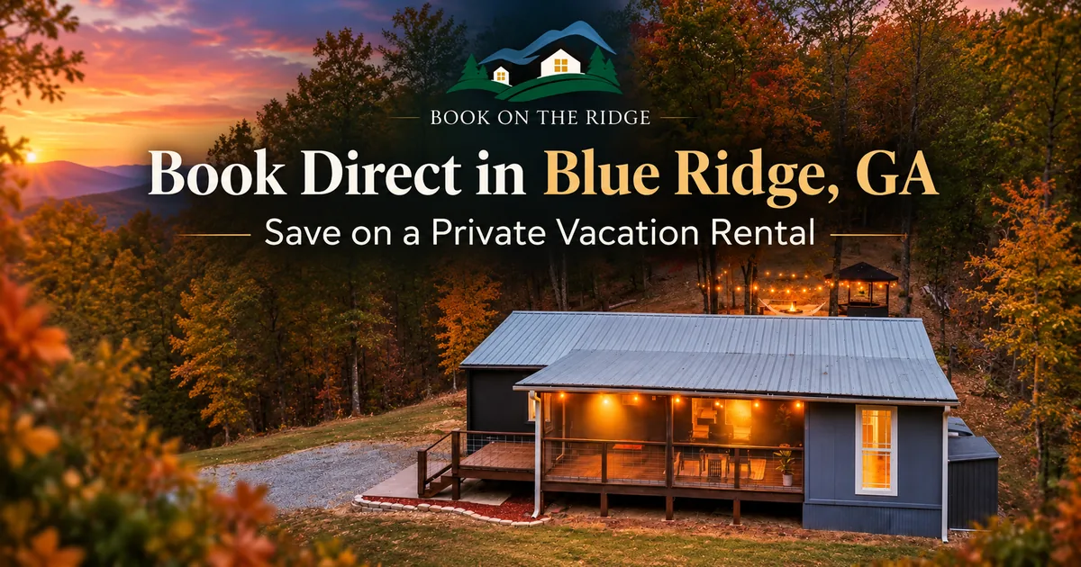 Private Blue Ridge GA vacation rental on a wooded ridge near downtown Blue Ridge